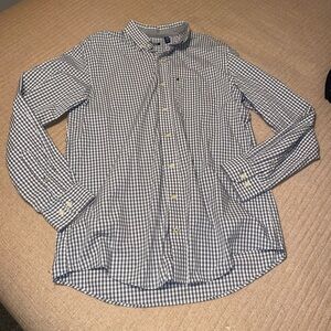 Izod Men's Grey Plaid Shirt